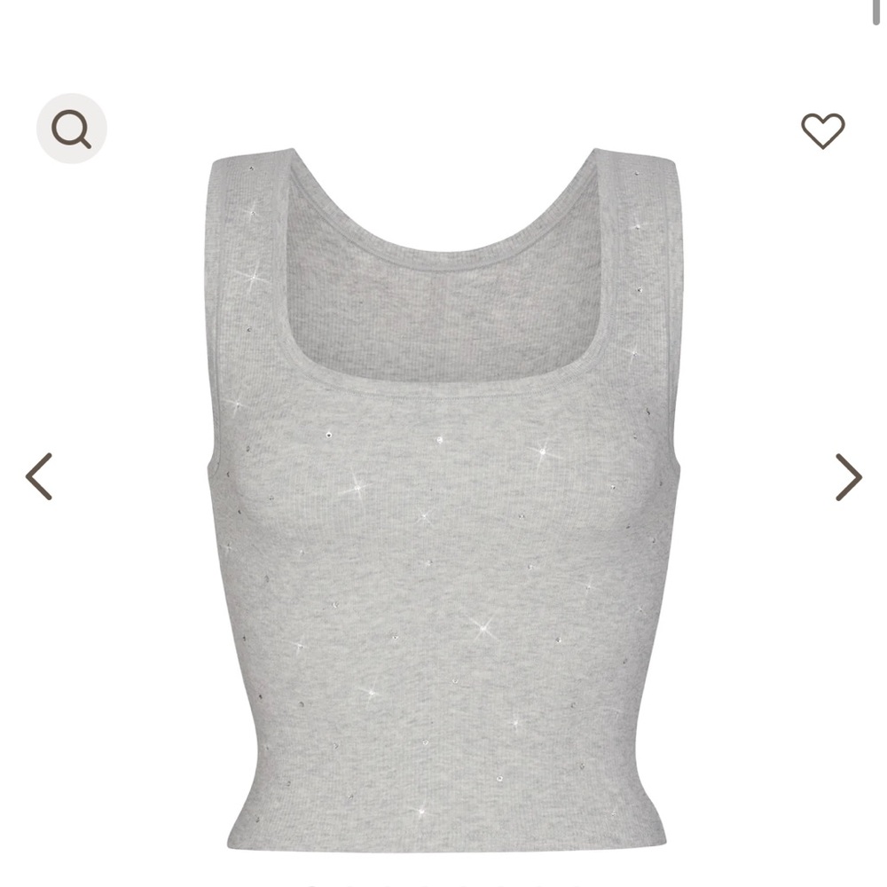 Swarvoski x skims cotton rib tank